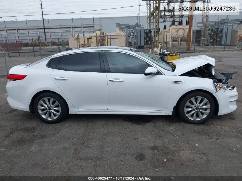 2018 Kia Optima Ex VIN: 5XXGU4L30JG247230 Lot: 40625477