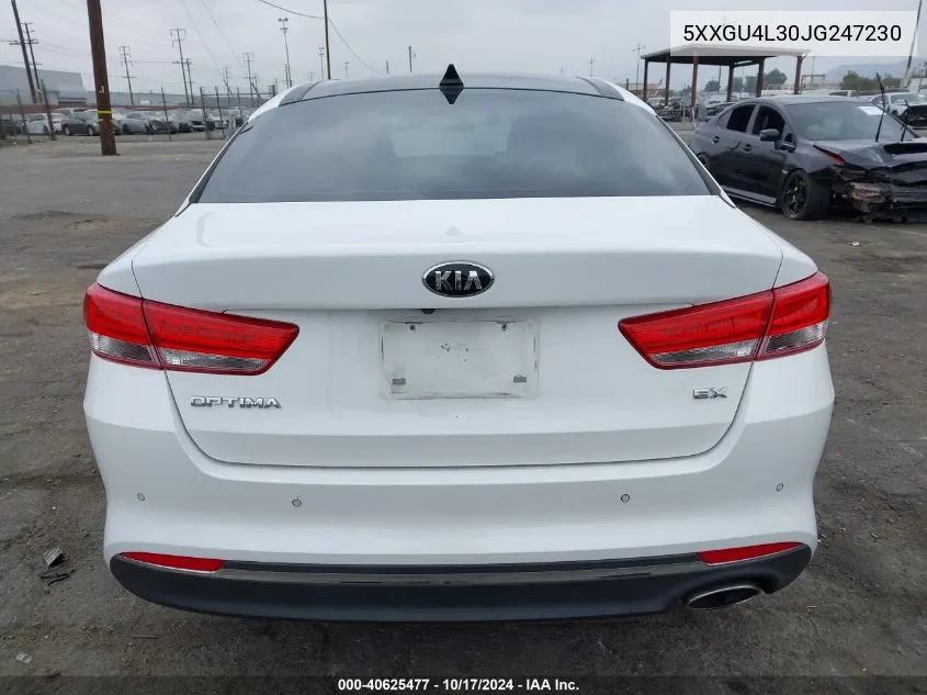 2018 Kia Optima Ex VIN: 5XXGU4L30JG247230 Lot: 40625477