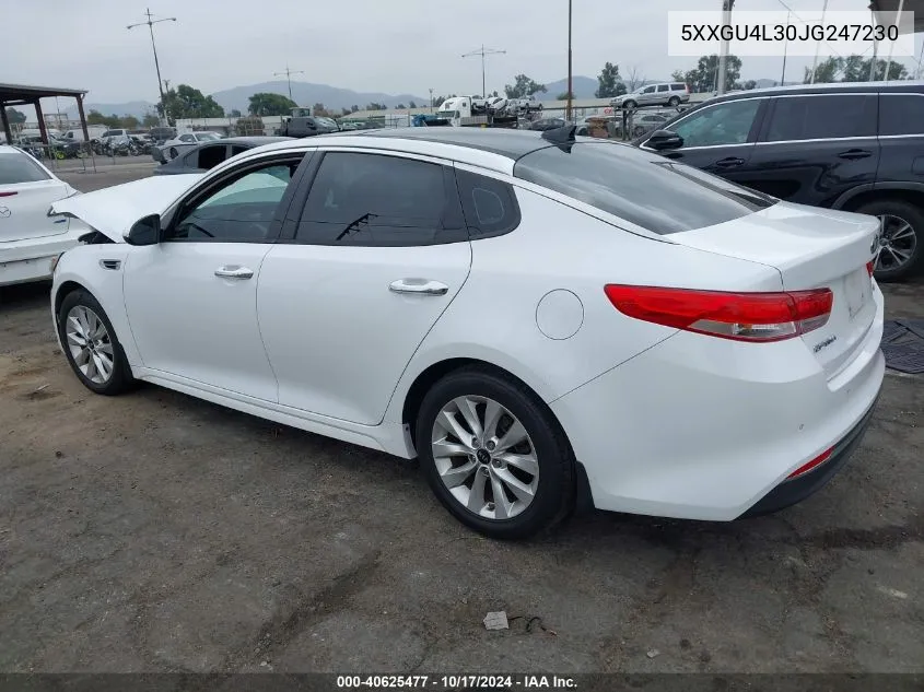 2018 Kia Optima Ex VIN: 5XXGU4L30JG247230 Lot: 40625477