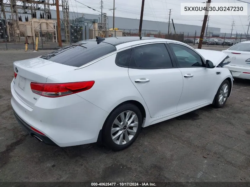 2018 Kia Optima Ex VIN: 5XXGU4L30JG247230 Lot: 40625477