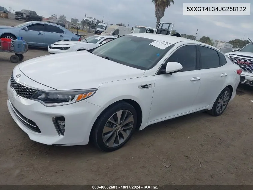 2018 Kia Optima S VIN: 5XXGT4L34JG258122 Lot: 40632683