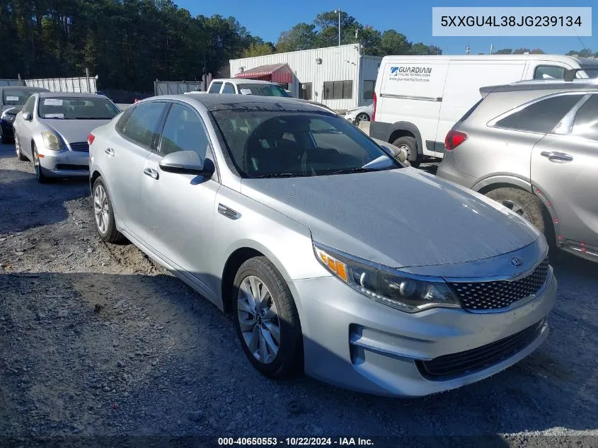 2018 Kia Optima Ex VIN: 5XXGU4L38JG239134 Lot: 40650553