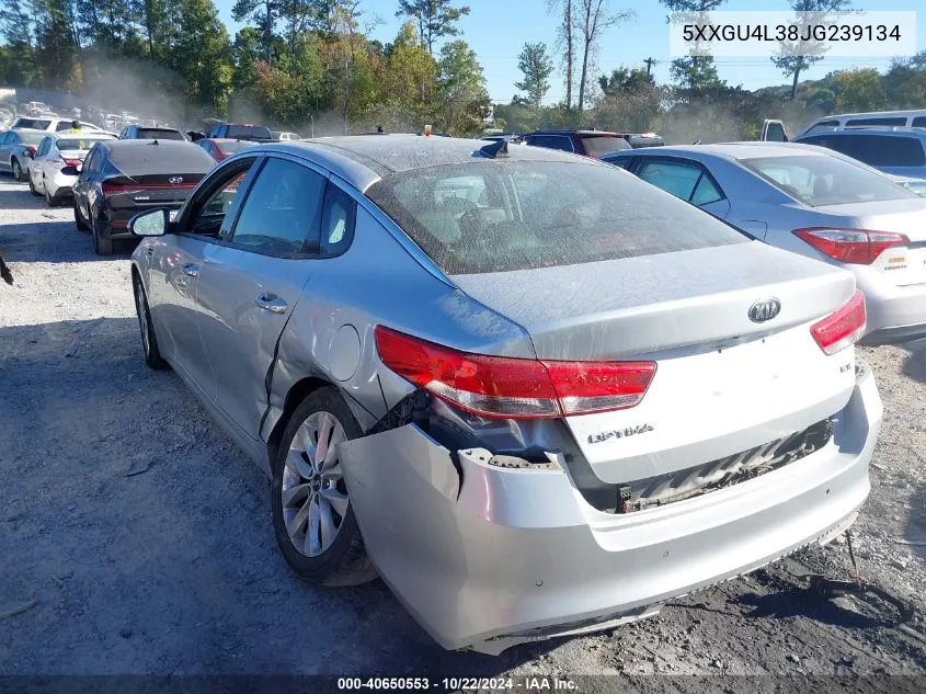 2018 Kia Optima Ex VIN: 5XXGU4L38JG239134 Lot: 40650553