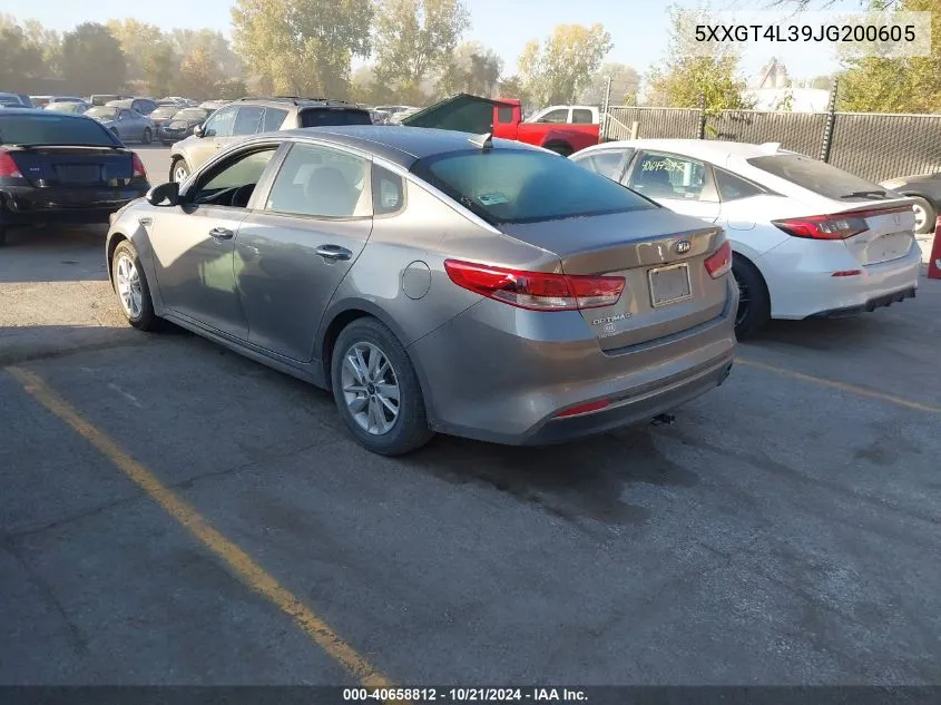 2018 Kia Optima Lx VIN: 5XXGT4L39JG200605 Lot: 40658812