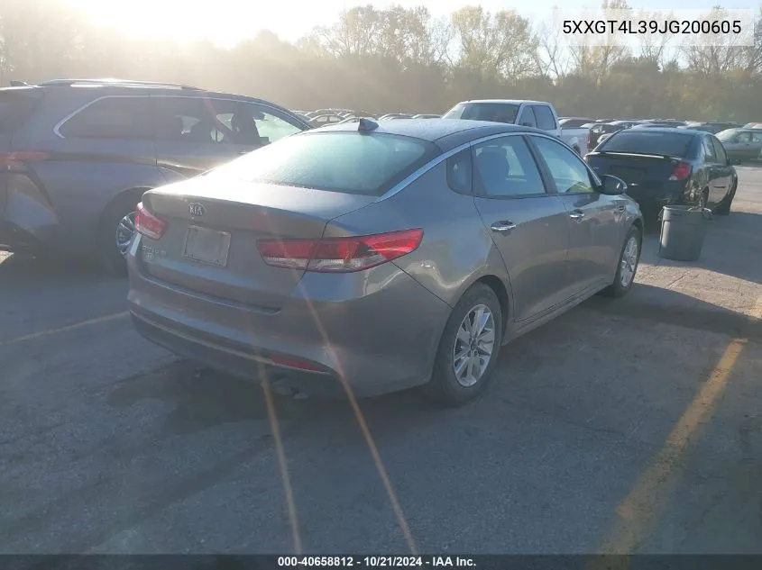 2018 Kia Optima Lx VIN: 5XXGT4L39JG200605 Lot: 40658812