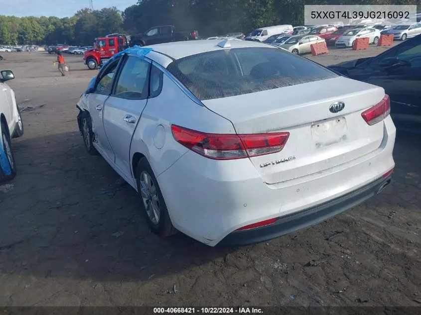 2018 Kia Optima Lx VIN: 5XXGT4L39JG216092 Lot: 40668421