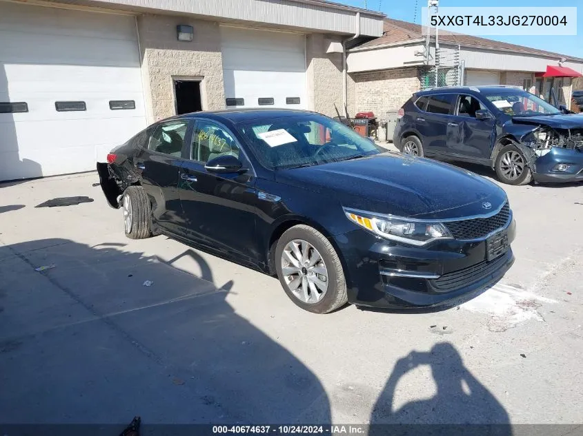 2018 Kia Optima Lx/S VIN: 5XXGT4L33JG270004 Lot: 40674637