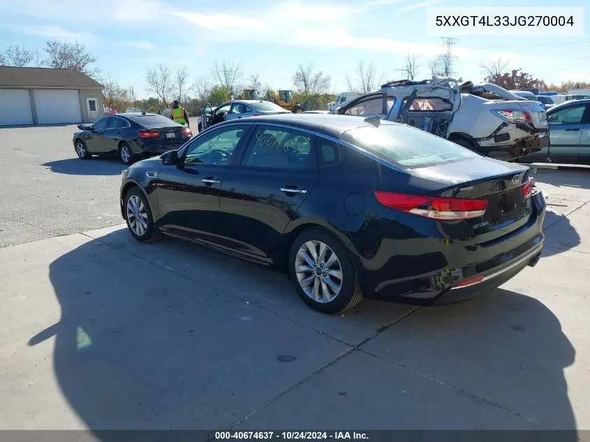 2018 Kia Optima Lx/S VIN: 5XXGT4L33JG270004 Lot: 40674637