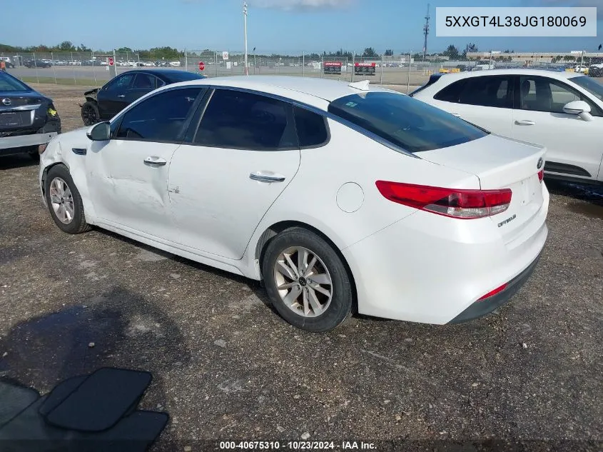 2018 Kia Optima Lx VIN: 5XXGT4L38JG180069 Lot: 40675310