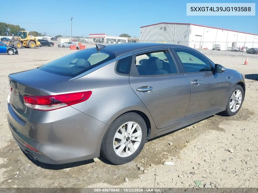 2018 Kia Optima Lx VIN: 5XXGT4L39JG193588 Lot: 40679548