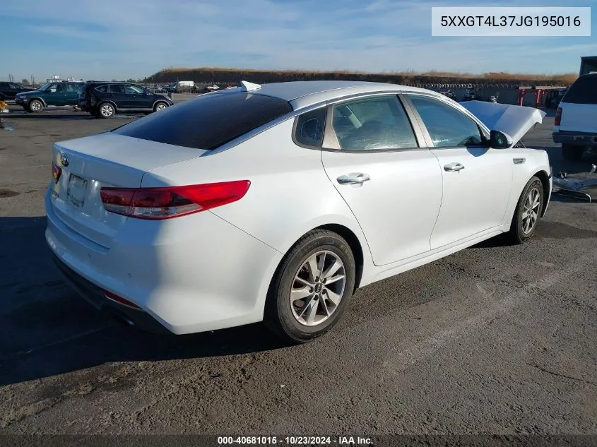 2018 Kia Optima Lx VIN: 5XXGT4L37JG195016 Lot: 40681015