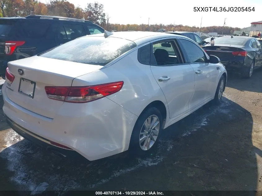 2018 Kia Optima Lx VIN: 5XXGT4L36JG205454 Lot: 40707134