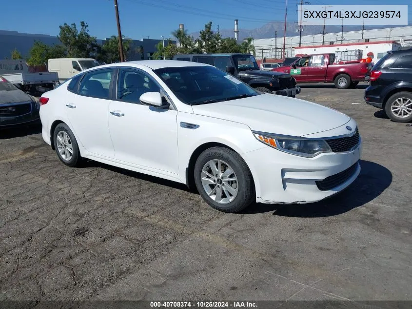 2018 Kia Optima Lx VIN: 5XXGT4L3XJG239574 Lot: 40708374