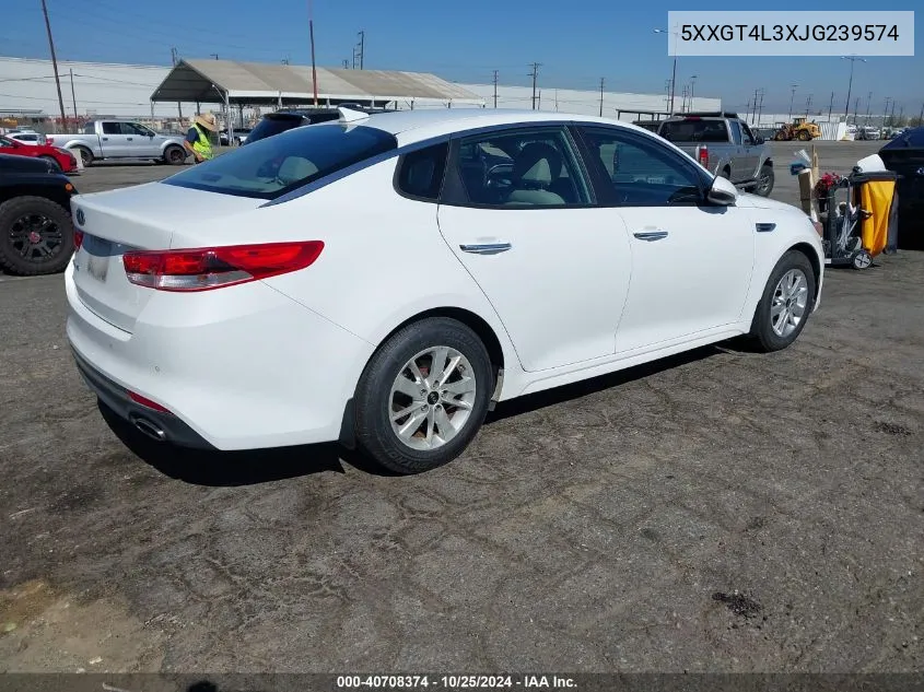 2018 Kia Optima Lx VIN: 5XXGT4L3XJG239574 Lot: 40708374