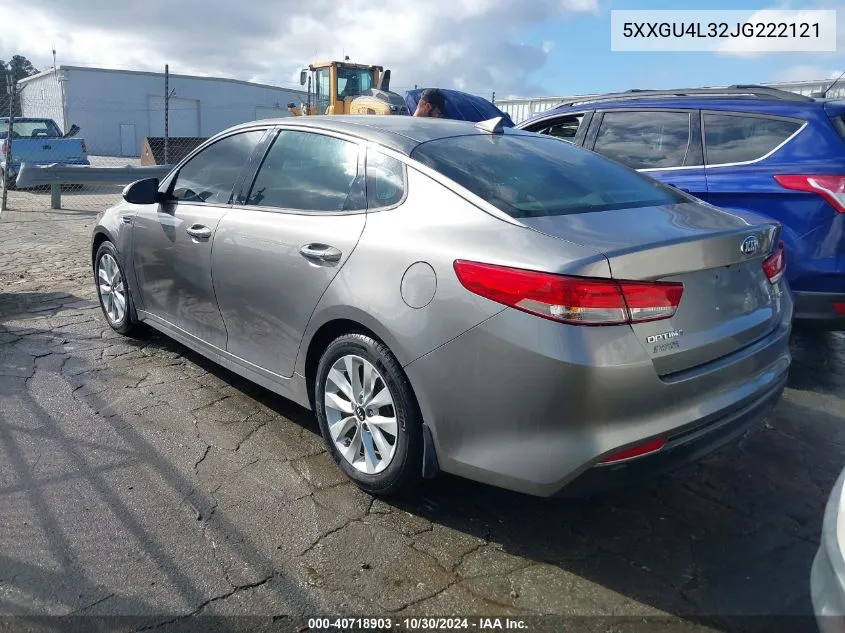 2018 Kia Optima Ex VIN: 5XXGU4L32JG222121 Lot: 40718903