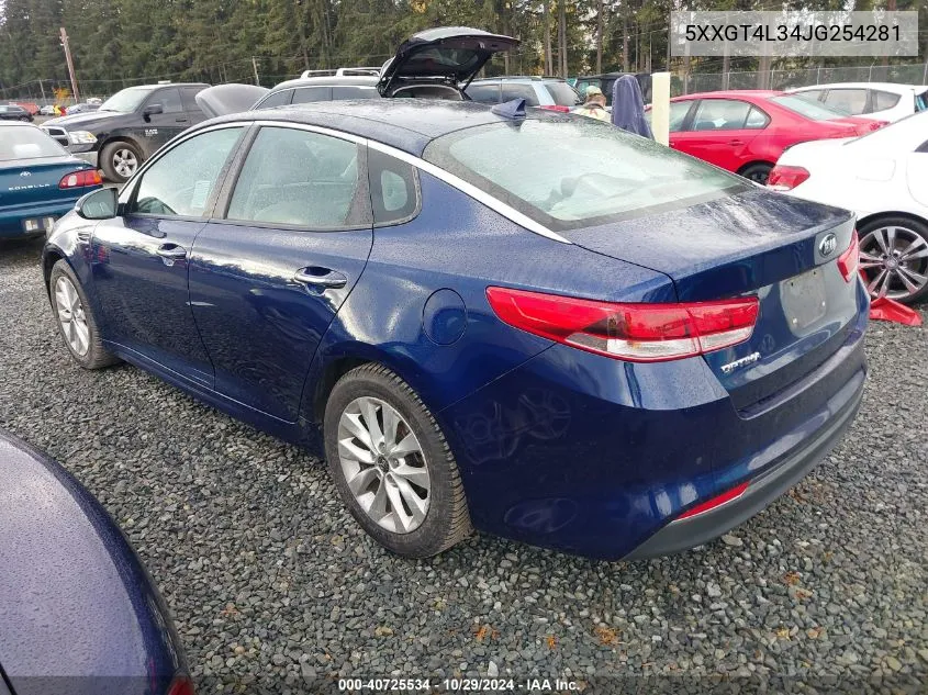 5XXGT4L34JG254281 2018 Kia Optima Lx