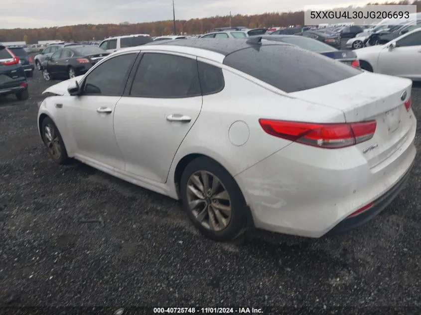 2018 Kia Optima Ex VIN: 5XXGU4L30JG206693 Lot: 40725748