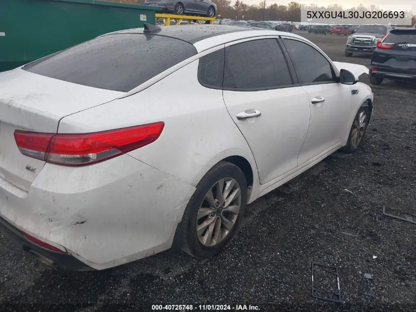 2018 Kia Optima Ex VIN: 5XXGU4L30JG206693 Lot: 40725748