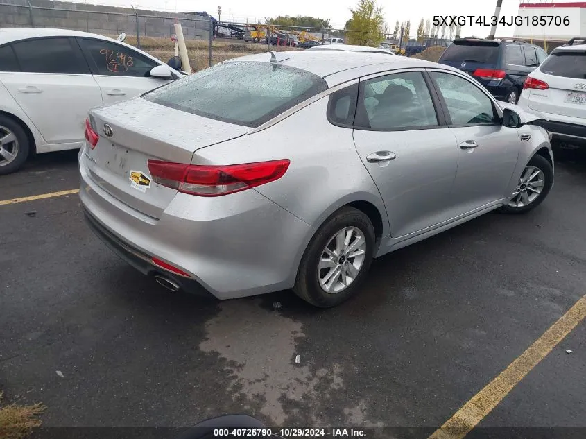 2018 Kia Optima Lx VIN: 5XXGT4L34JG185706 Lot: 40725790