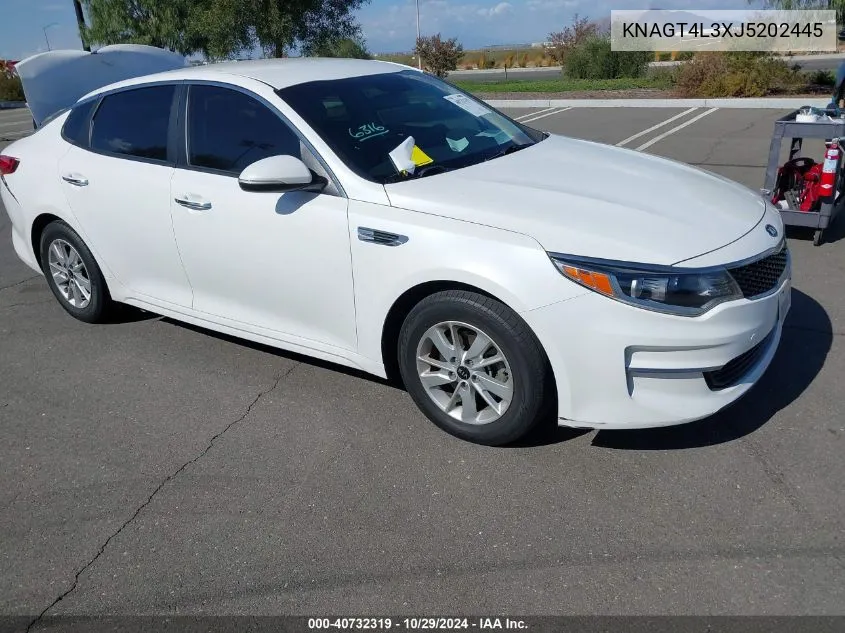 2018 Kia Optima Lx VIN: KNAGT4L3XJ5202445 Lot: 40732319