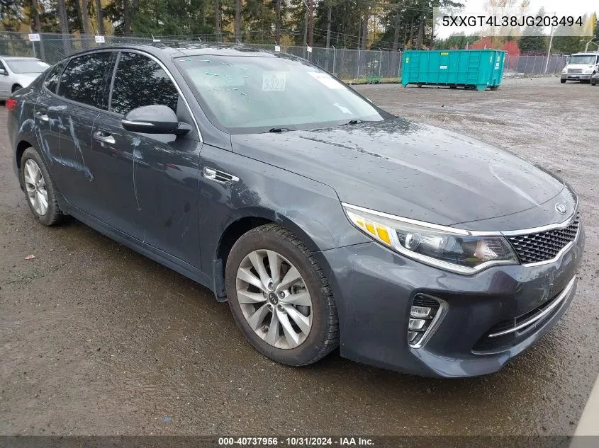 2018 Kia Optima S VIN: 5XXGT4L38JG203494 Lot: 40737956