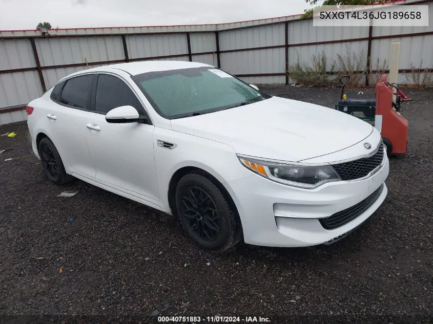 2018 Kia Optima Lx VIN: 5XXGT4L36JG189658 Lot: 40751883