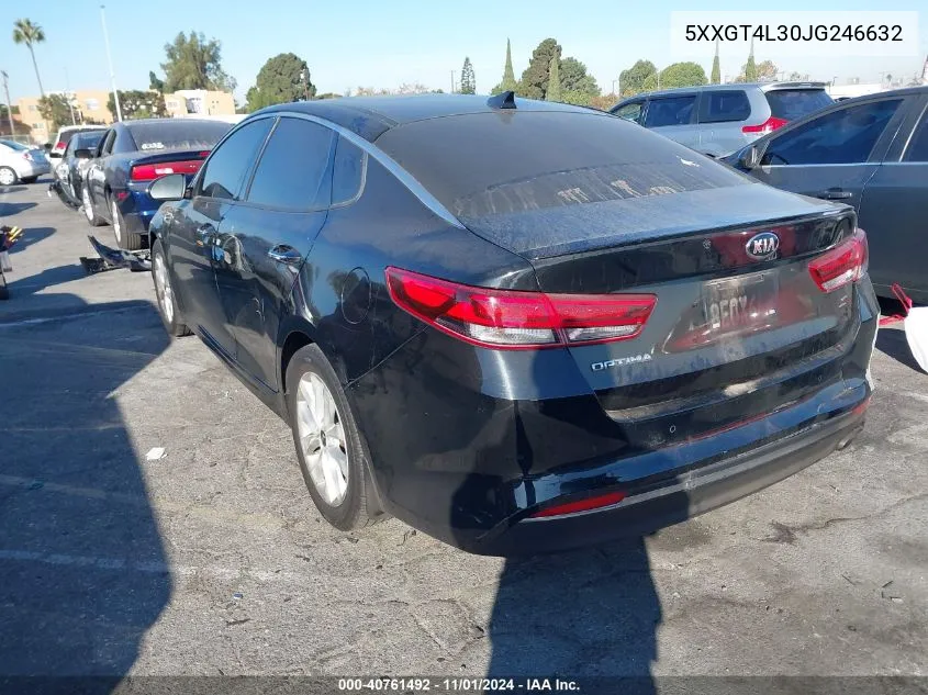 2018 Kia Optima S VIN: 5XXGT4L30JG246632 Lot: 40761492