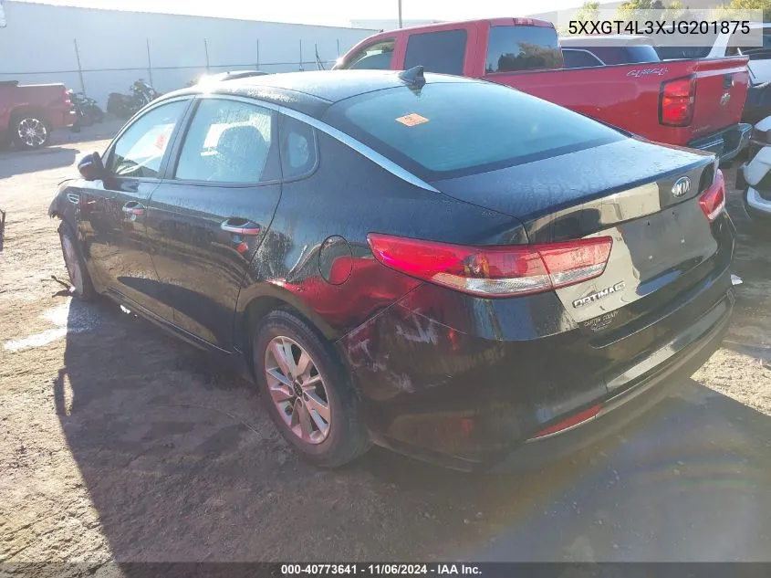 2018 Kia Optima Lx VIN: 5XXGT4L3XJG201875 Lot: 40773641