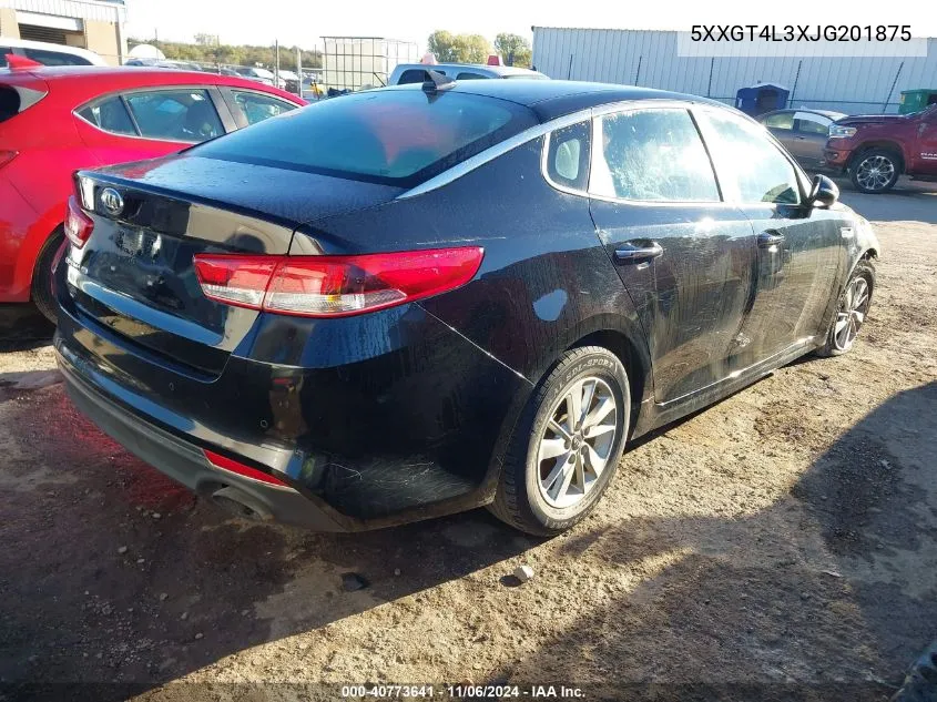 2018 Kia Optima Lx VIN: 5XXGT4L3XJG201875 Lot: 40773641