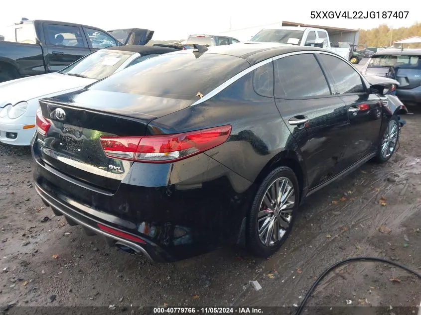 2018 Kia Optima Sx Turbo VIN: 5XXGV4L22JG187407 Lot: 40779766