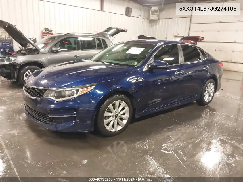 2018 Kia Optima Lx VIN: 5XXGT4L37JG274105 Lot: 40795258