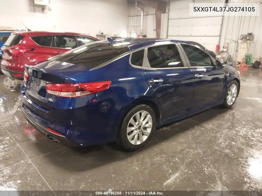 2018 Kia Optima Lx VIN: 5XXGT4L37JG274105 Lot: 40795258