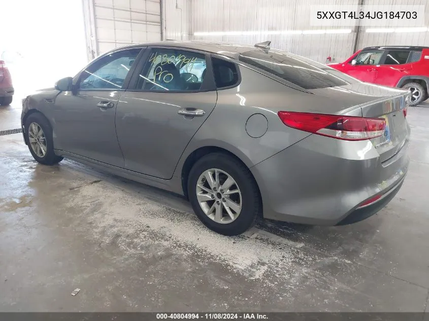 2018 Kia Optima Lx VIN: 5XXGT4L34JG184703 Lot: 40804994