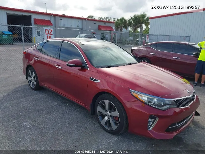 2018 Kia Optima Sx Turbo VIN: 5XXGW4L25JG189357 Lot: 40805254