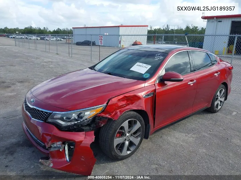 2018 Kia Optima Sx Turbo VIN: 5XXGW4L25JG189357 Lot: 40805254