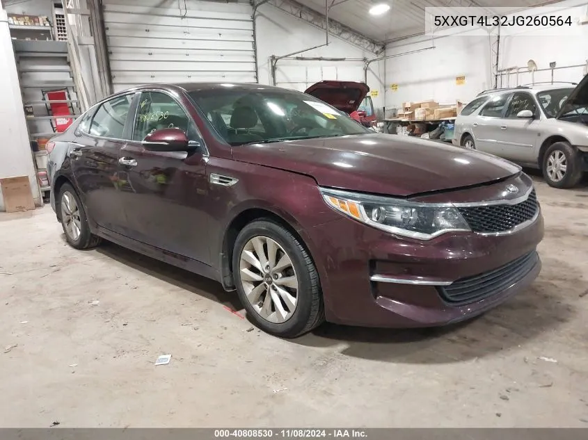 2018 Kia Optima Lx VIN: 5XXGT4L32JG260564 Lot: 40808530