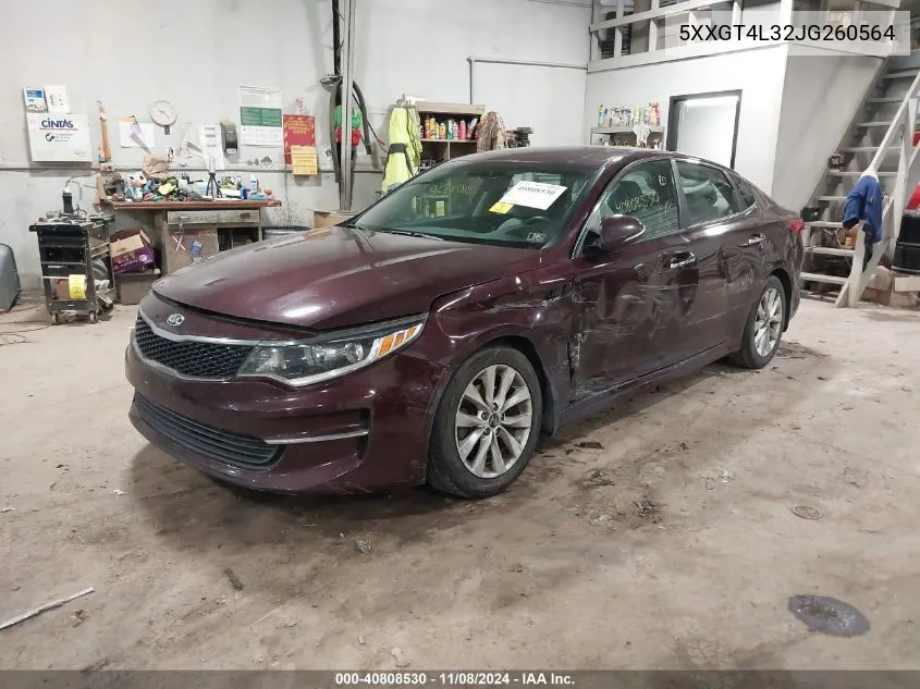 2018 Kia Optima Lx VIN: 5XXGT4L32JG260564 Lot: 40808530