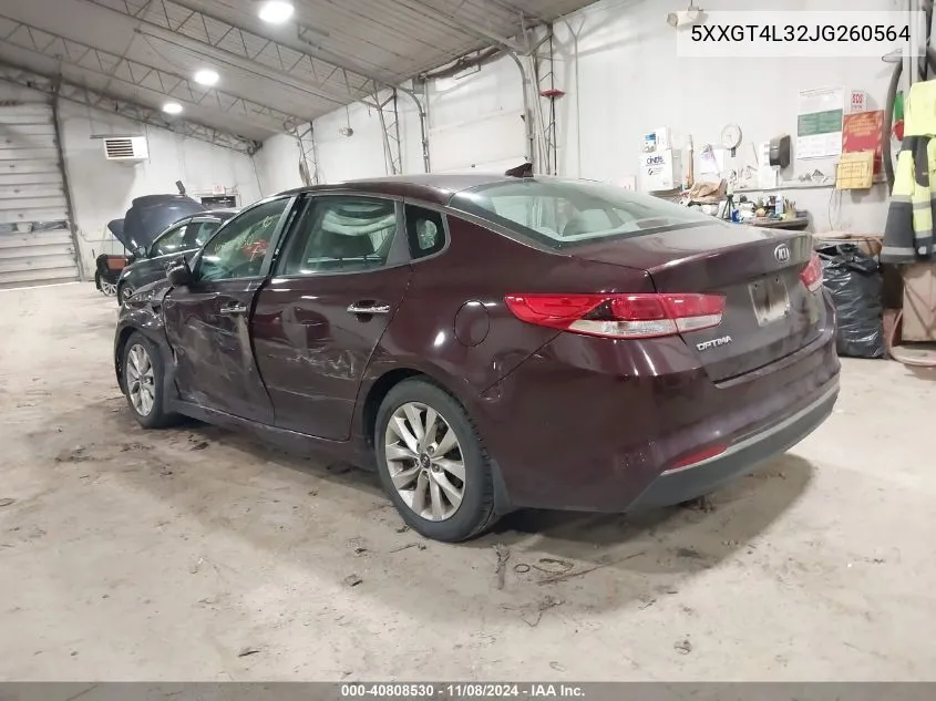 2018 Kia Optima Lx VIN: 5XXGT4L32JG260564 Lot: 40808530