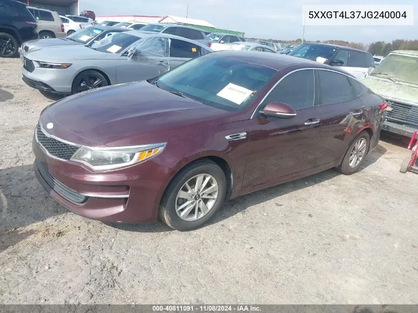 2018 Kia Optima Lx VIN: 5XXGT4L37JG240004 Lot: 40811091