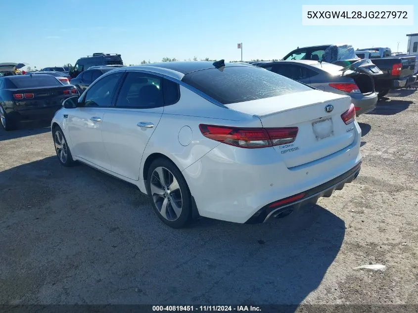 2018 Kia Optima Sx Turbo VIN: 5XXGW4L28JG227972 Lot: 40819451