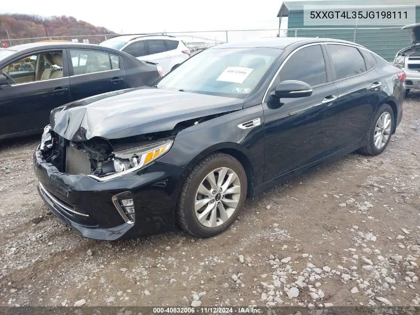 2018 Kia Optima S VIN: 5XXGT4L35JG198111 Lot: 40832006