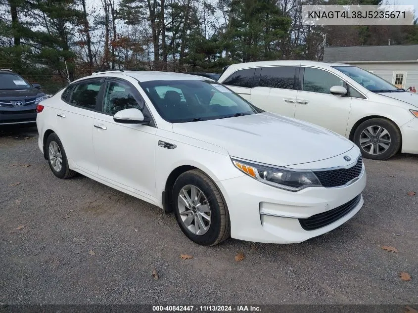 2018 Kia Optima Lx VIN: KNAGT4L38J5235671 Lot: 40842447