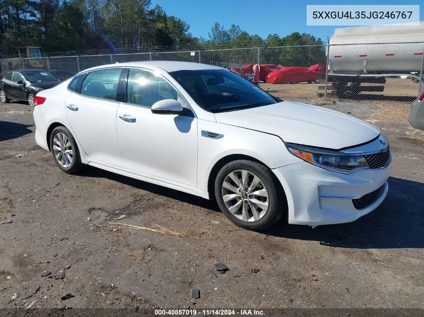 2018 Kia Optima Ex VIN: 5XXGU4L35JG246767 Lot: 40857019