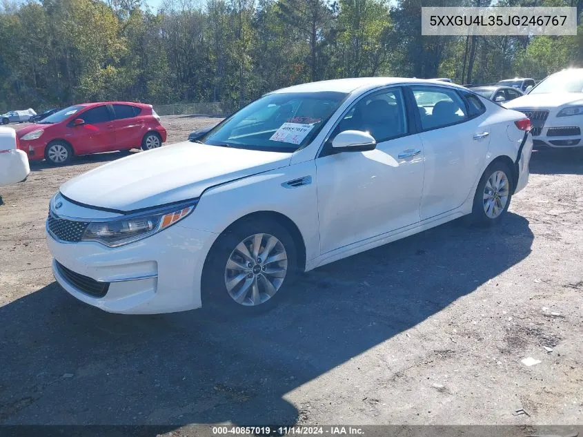 2018 Kia Optima Ex VIN: 5XXGU4L35JG246767 Lot: 40857019