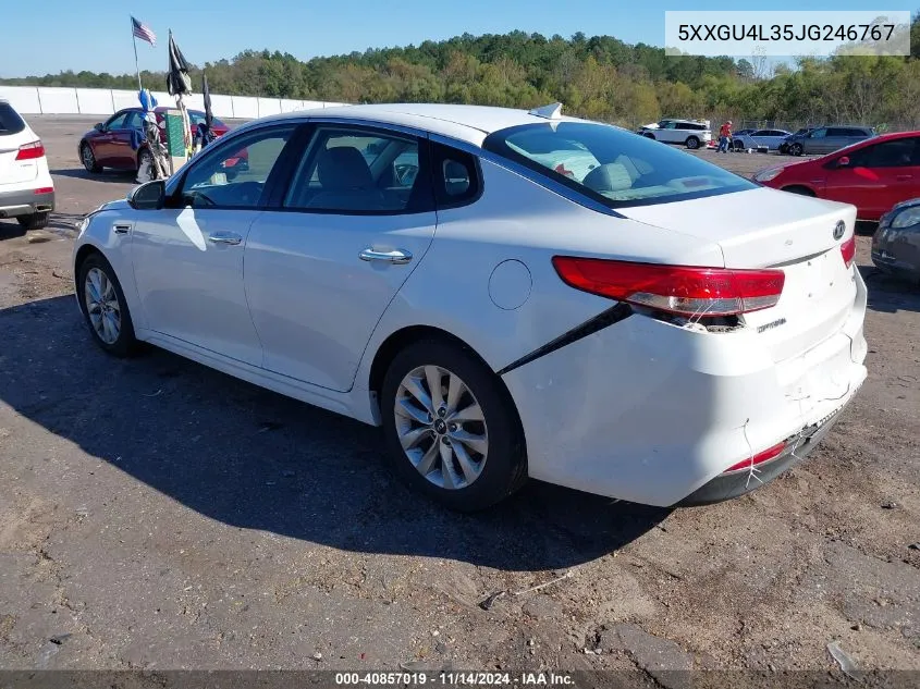 2018 Kia Optima Ex VIN: 5XXGU4L35JG246767 Lot: 40857019