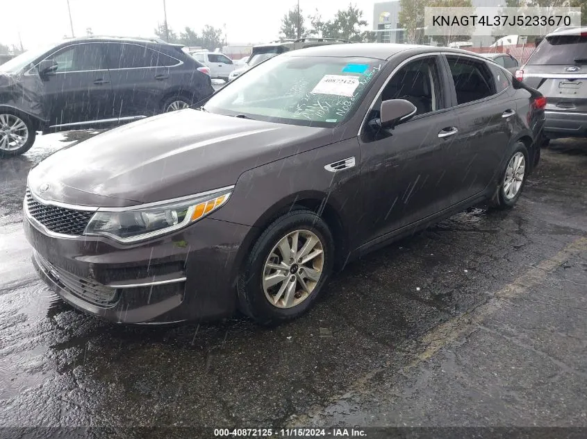 2018 Kia Optima Lx VIN: KNAGT4L37J5233670 Lot: 40872125