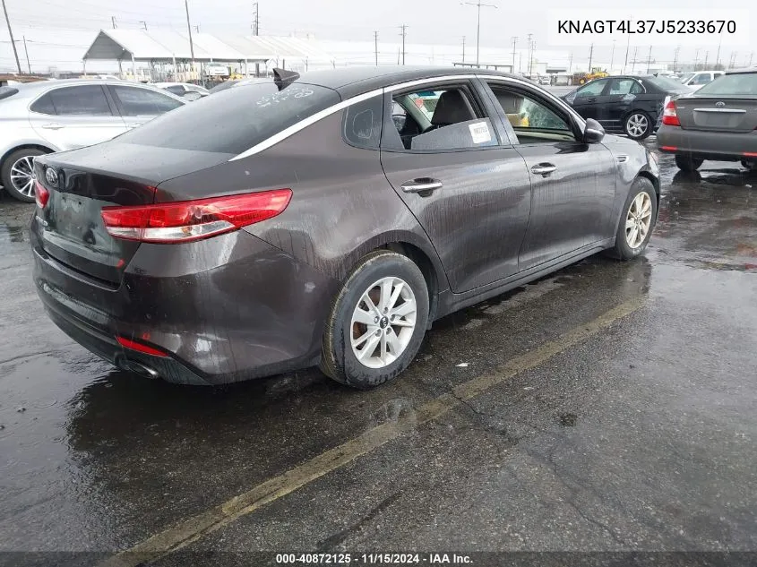 2018 Kia Optima Lx VIN: KNAGT4L37J5233670 Lot: 40872125