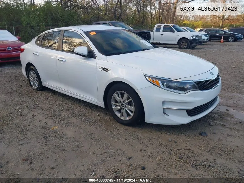 2018 Kia Optima Lx VIN: 5XXGT4L36JG179423 Lot: 40883745