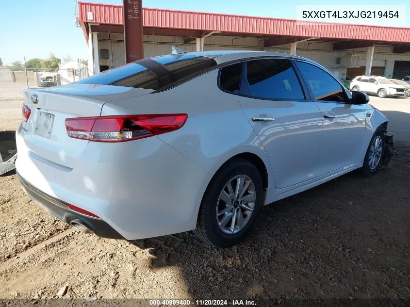 2018 Kia Optima Lx VIN: 5XXGT4L3XJG219454 Lot: 40909400