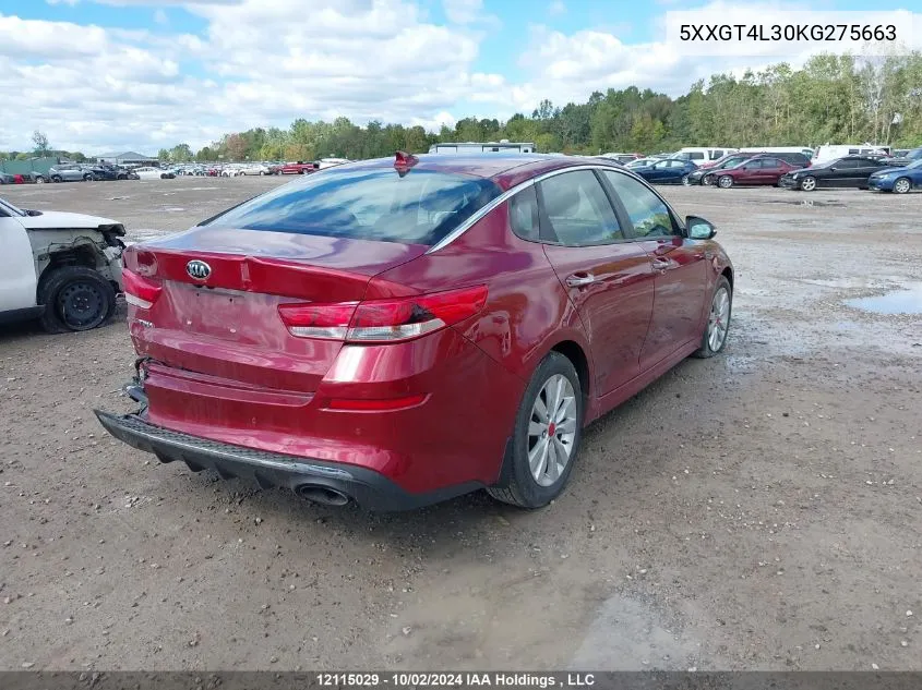 5XXGT4L30KG275663 2019 Kia Optima